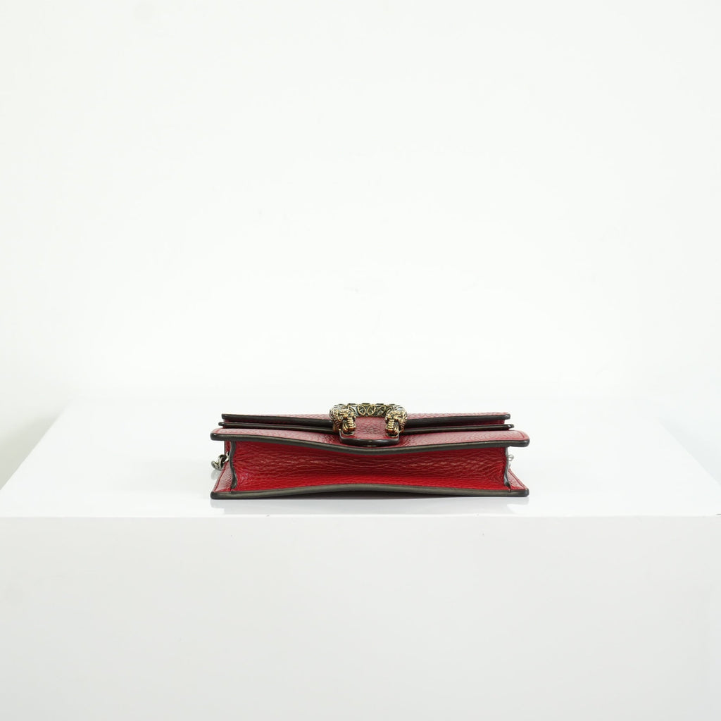 Gucci Dionysus Mini Red Leather Shoulder Bag