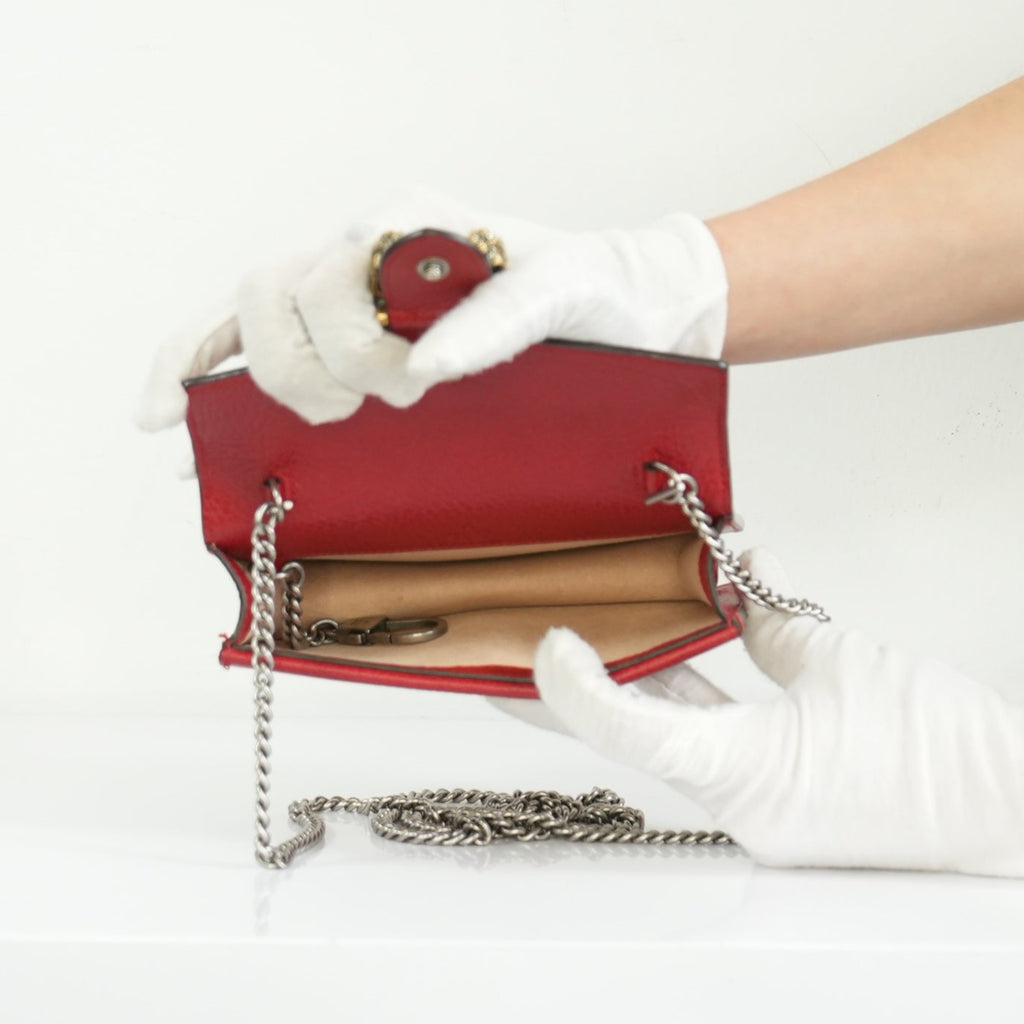 Gucci Dionysus Mini Red Leather Shoulder Bag