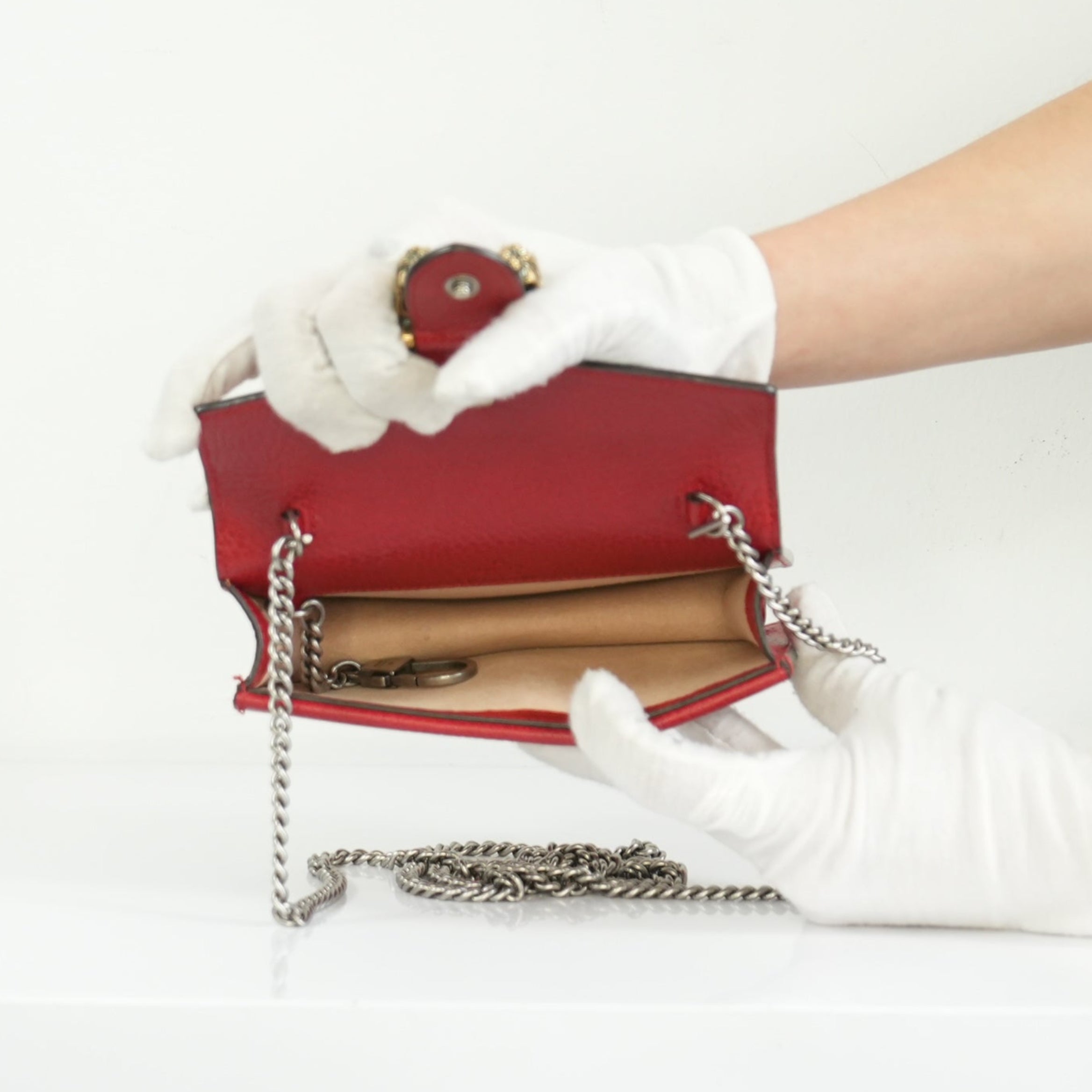 Gucci Dionysus Mini Red Leather Shoulder Bag