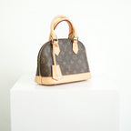 Louis Vuitton Monogram Canvas Alma BB With Dust Bag and Strap