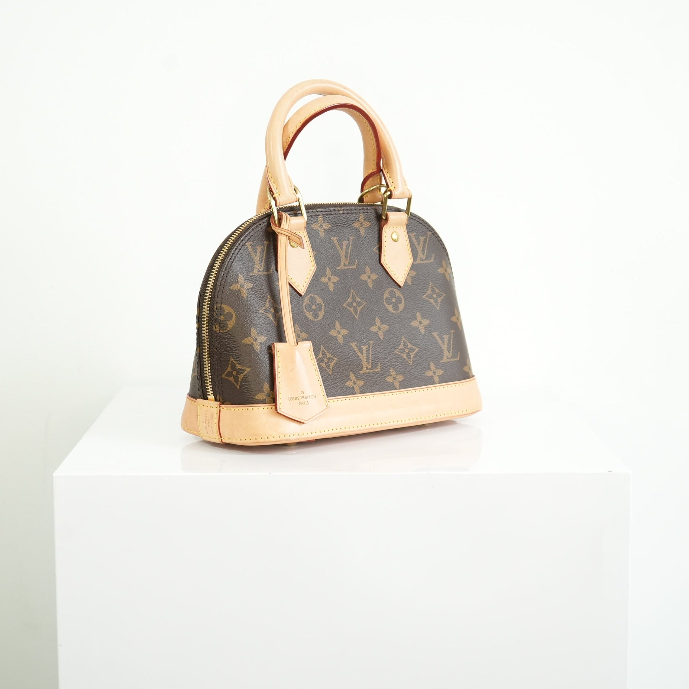 Louis Vuitton Monogram Canvas Alma BB With Dust Bag and Strap