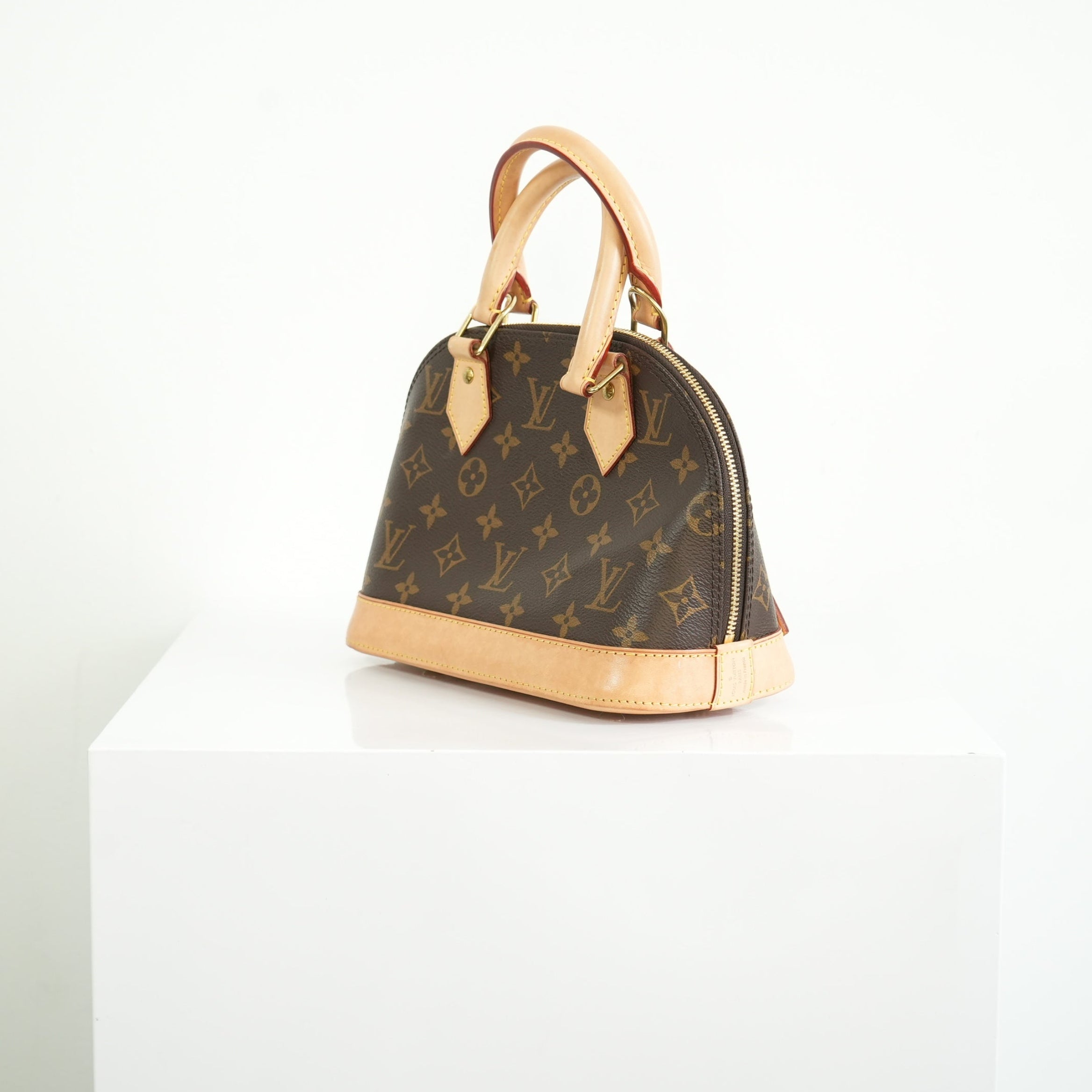 Louis Vuitton Monogram Canvas Alma BB With Dust Bag and Strap
