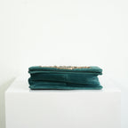Chanel Paris-Edinburgh Tweed Boy Bag Green Velvet Trim