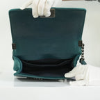 Chanel Paris-Edinburgh Tweed Boy Bag Green Velvet Trim