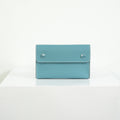 Hermes Bleu Jean Epsom Hermesnap Wallet Palladium Hardware Full Set