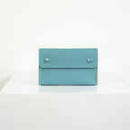 Hermes Bleu Jean Epsom Hermesnap Wallet Palladium Hardware Full Set