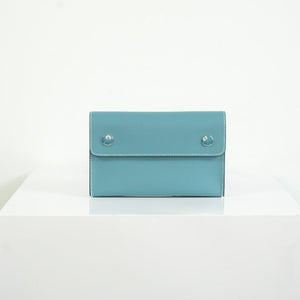 Hermes Bleu Jean Epsom Hermesnap Wallet Palladium Hardware Full Set