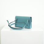 Hermes Bleu Jean Epsom Hermesnap Wallet Palladium Hardware Full Set