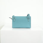Hermes Bleu Jean Epsom Hermesnap Wallet Palladium Hardware Full Set