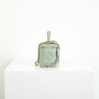 Chanel Top Handle Vanity Case Light Green with Chain, Full set