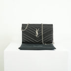 Saint Laurent Cassandre Black Engrained WOC w/ dust bag