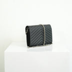 Saint Laurent Cassandre Black Engrained WOC w/ dust bag