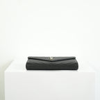Saint Laurent Cassandre Black Engrained WOC w/ dust bag