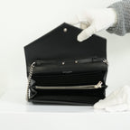 Saint Laurent Cassandre Black Engrained WOC w/ dust bag