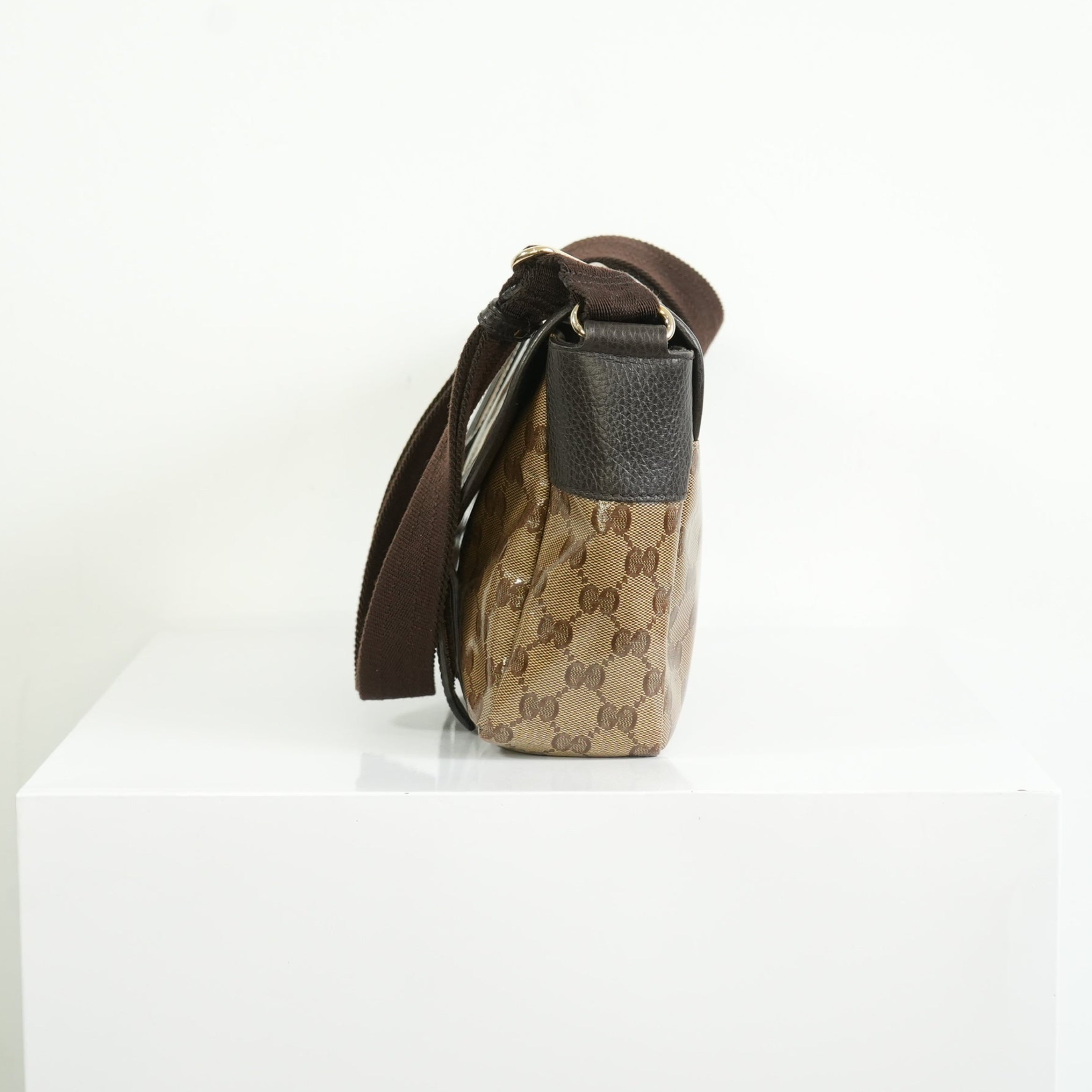Gucci GG Crystal Monogram Canvas Messenger Bag
