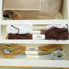 Fendi Baguette Biege Needle Point DIY Kit Bag Full Set