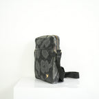 Vivienne Westwood Distinctive Black and Grey Leopard Pattern Crossbody Bag