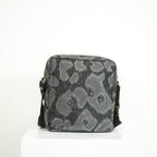 Vivienne Westwood Distinctive Black and Grey Leopard Pattern Crossbody Bag