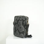 Vivienne Westwood Distinctive Black and Grey Leopard Pattern Crossbody Bag