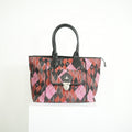 Vivienne Westwood Red and Pink Argyle Fabric Pattern Tote Bag