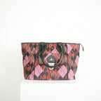 Vivienne Westwood Red and Pink Argyle Fabric Pattern Tote Bag