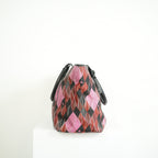 Vivienne Westwood Red and Pink Argyle Fabric Pattern Tote Bag