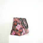 Vivienne Westwood Red and Pink Argyle Fabric Pattern Tote Bag