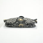 Vivienne Westwood Leather Prominent Leopard Print Pattern Messenger Bag