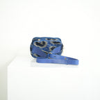 Vivienne Westwood Leonpa Blue and Silver Jacquard Pattern Crossbody/Waist Bag