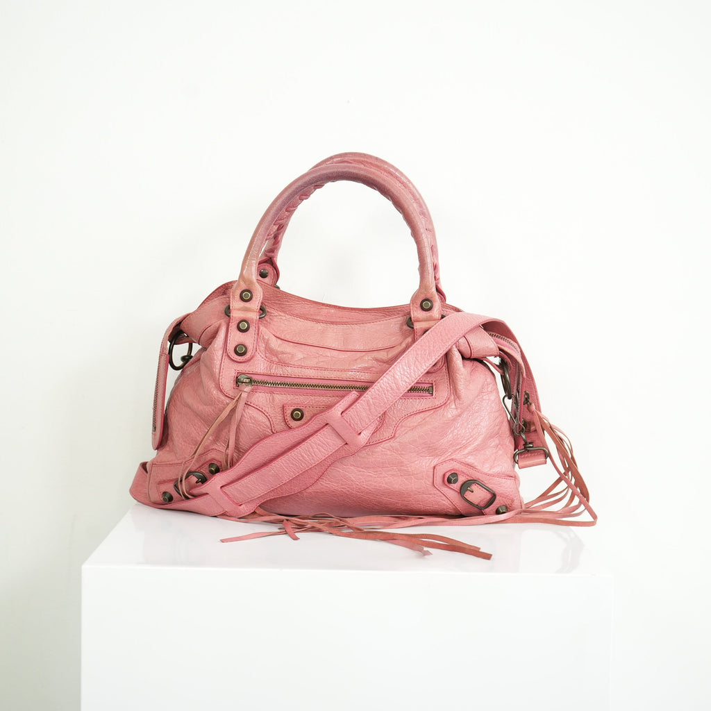 Balenciaga Pink Leather City Bag