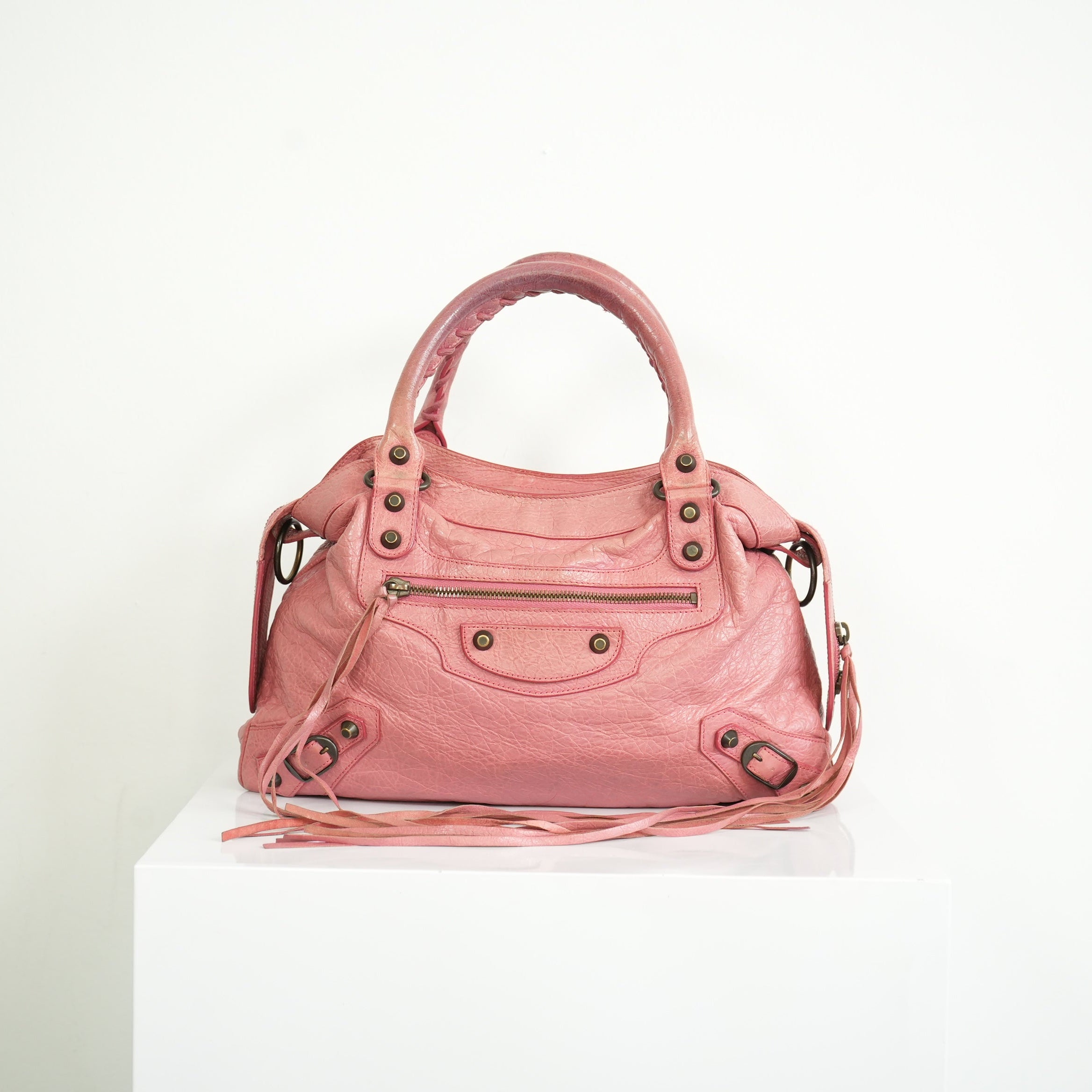 Balenciaga Pink Leather City Bag