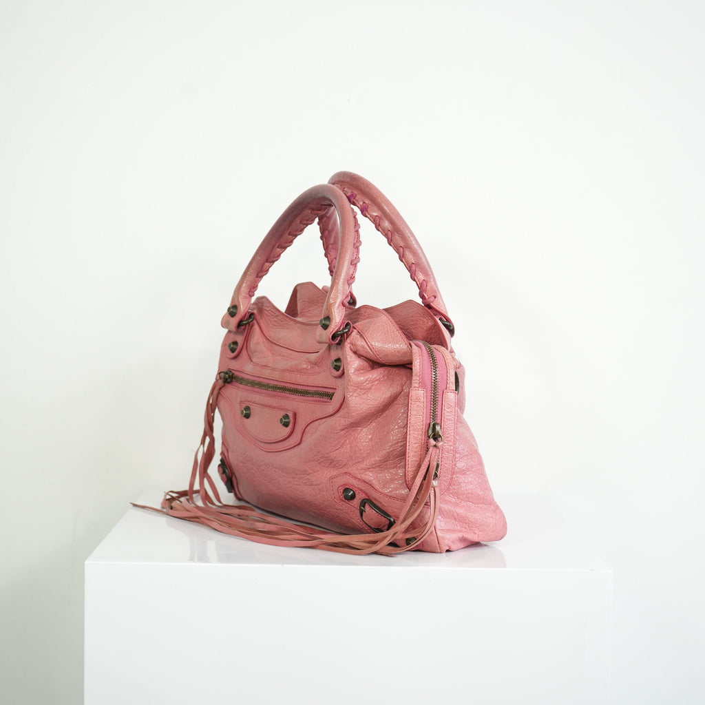 Balenciaga Pink Leather City Bag