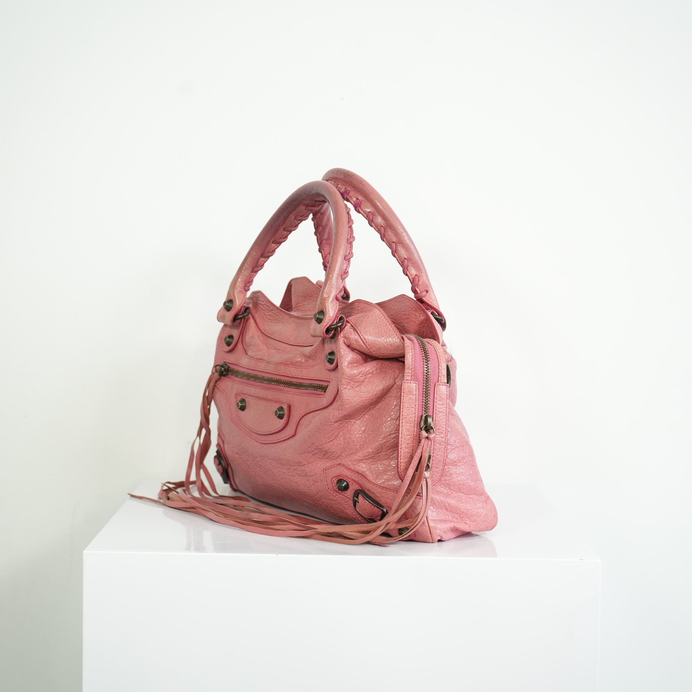 Balenciaga Pink Leather City Bag