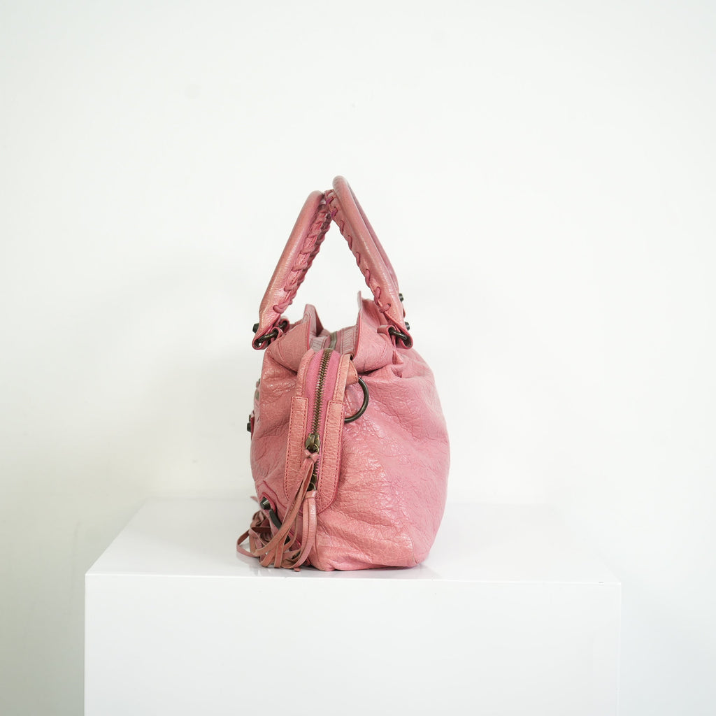 Balenciaga Pink Leather City Bag