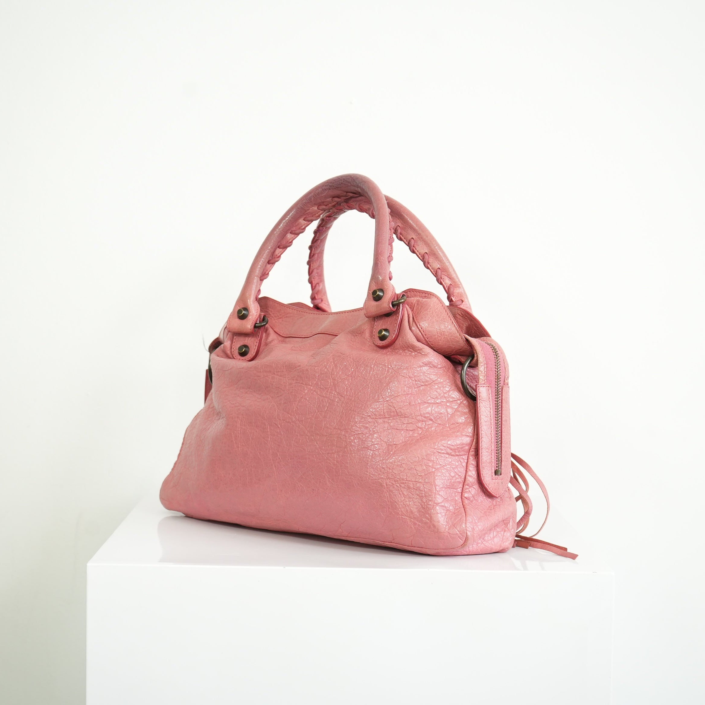 Balenciaga Pink Leather City Bag