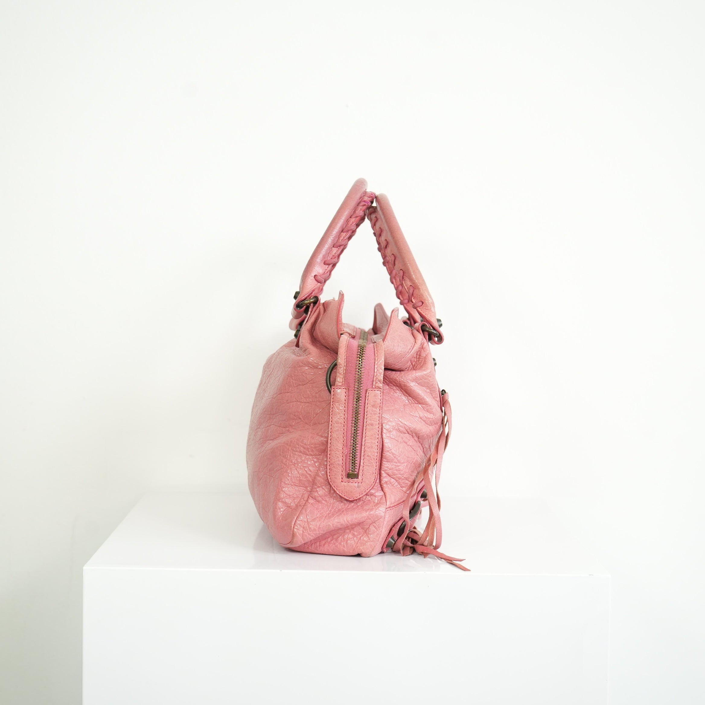 Balenciaga Pink Leather City Bag