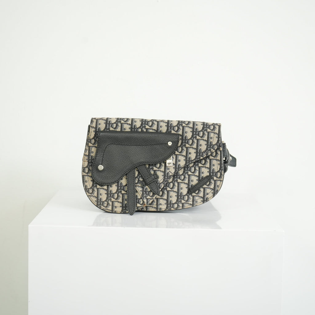 Christian Dior Oblique Saddle Messenger Pouch Bag
