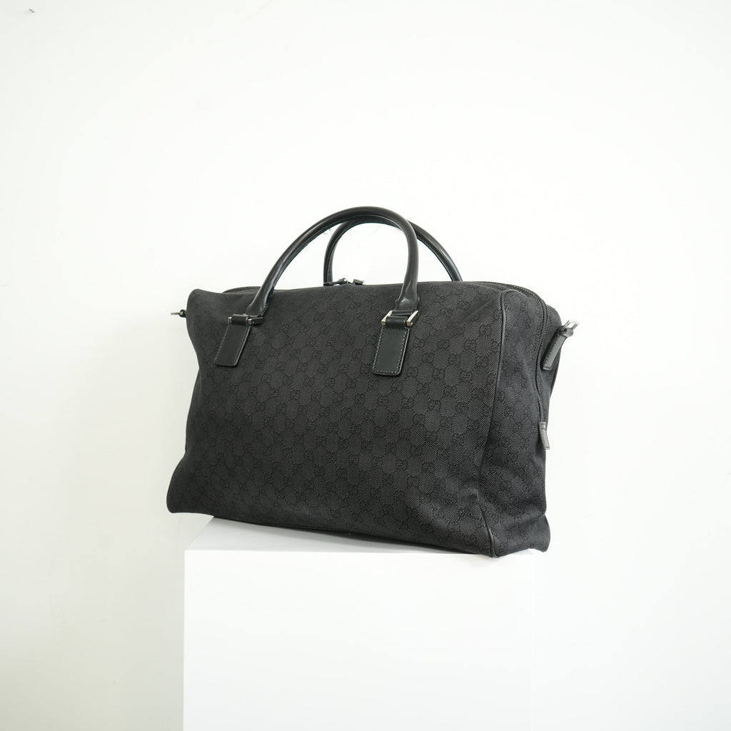 Gucci Black Canvas Duffel Bag