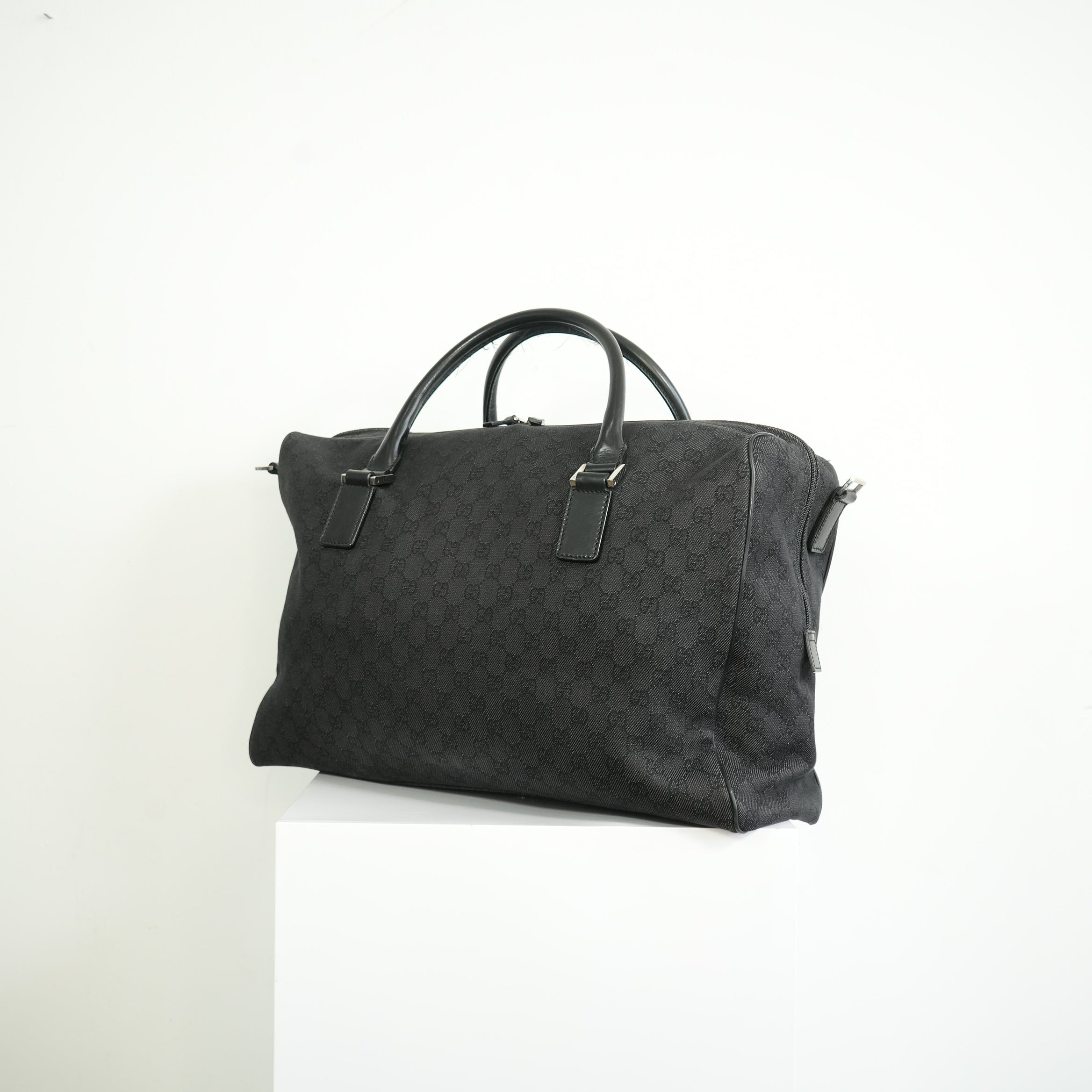 Gucci Black Canvas Duffel Bag