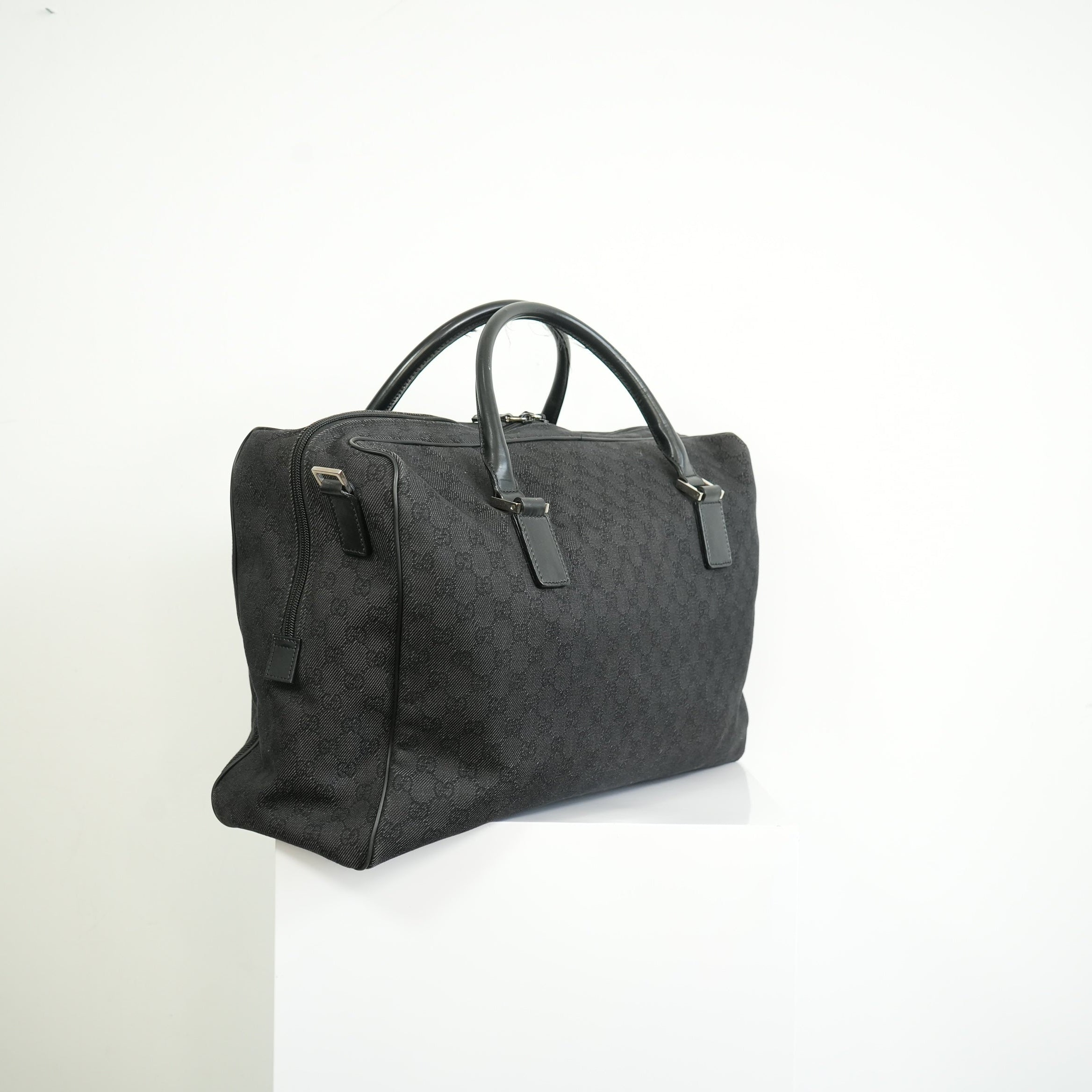 Gucci Black Canvas Duffel Bag