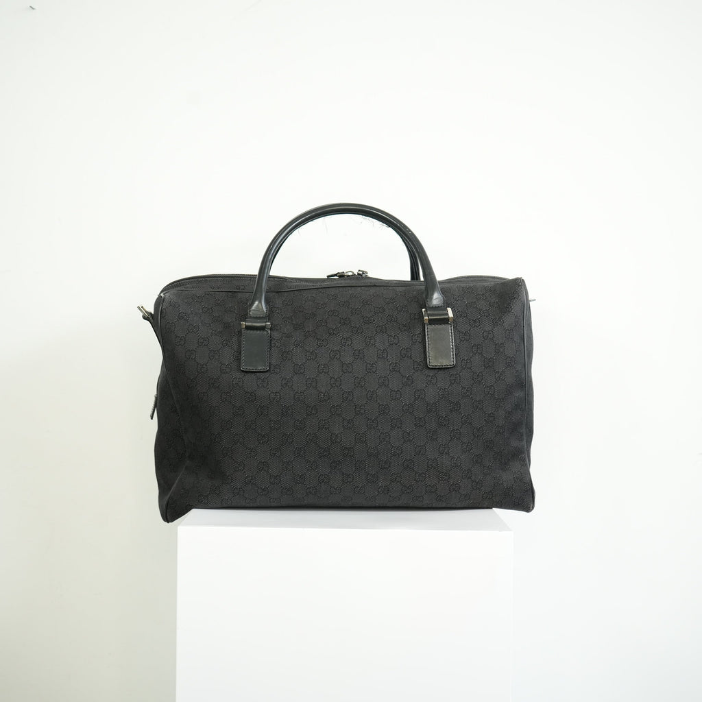 Gucci Black Canvas Duffel Bag