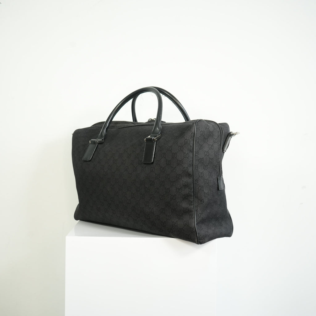 Gucci Black Canvas Duffel Bag