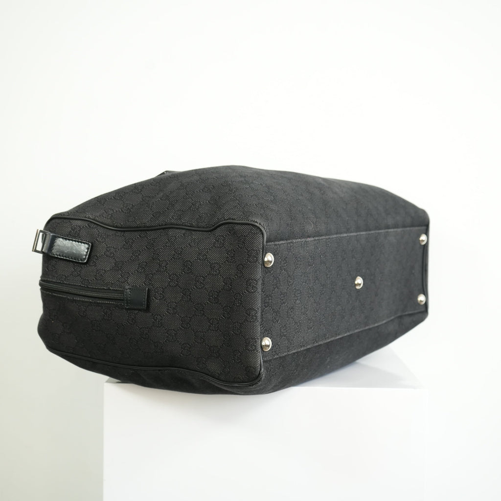 Gucci Black Canvas Duffel Bag