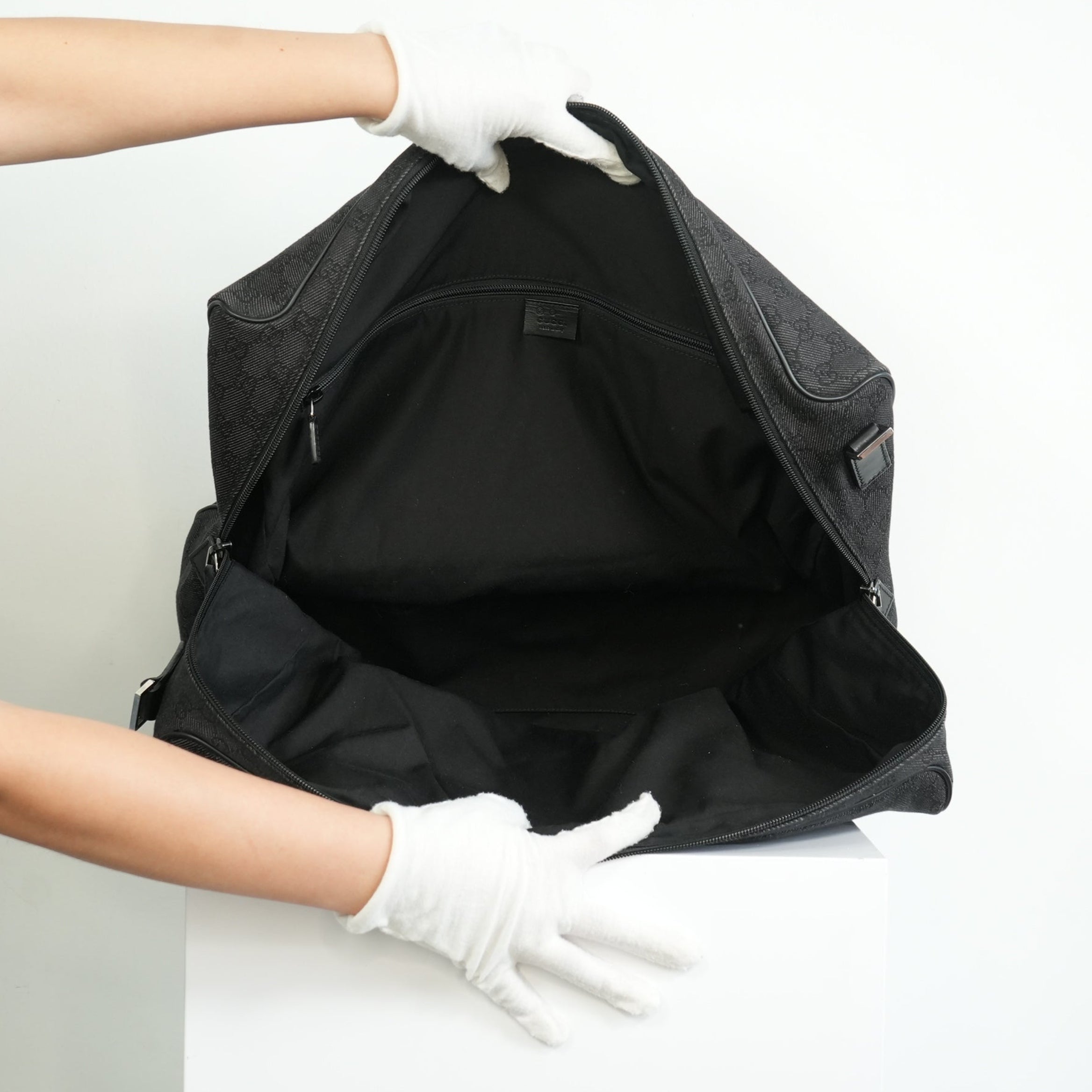 Gucci Black Canvas Duffel Bag