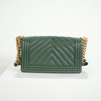 Chanel Dark Green Boy Bag