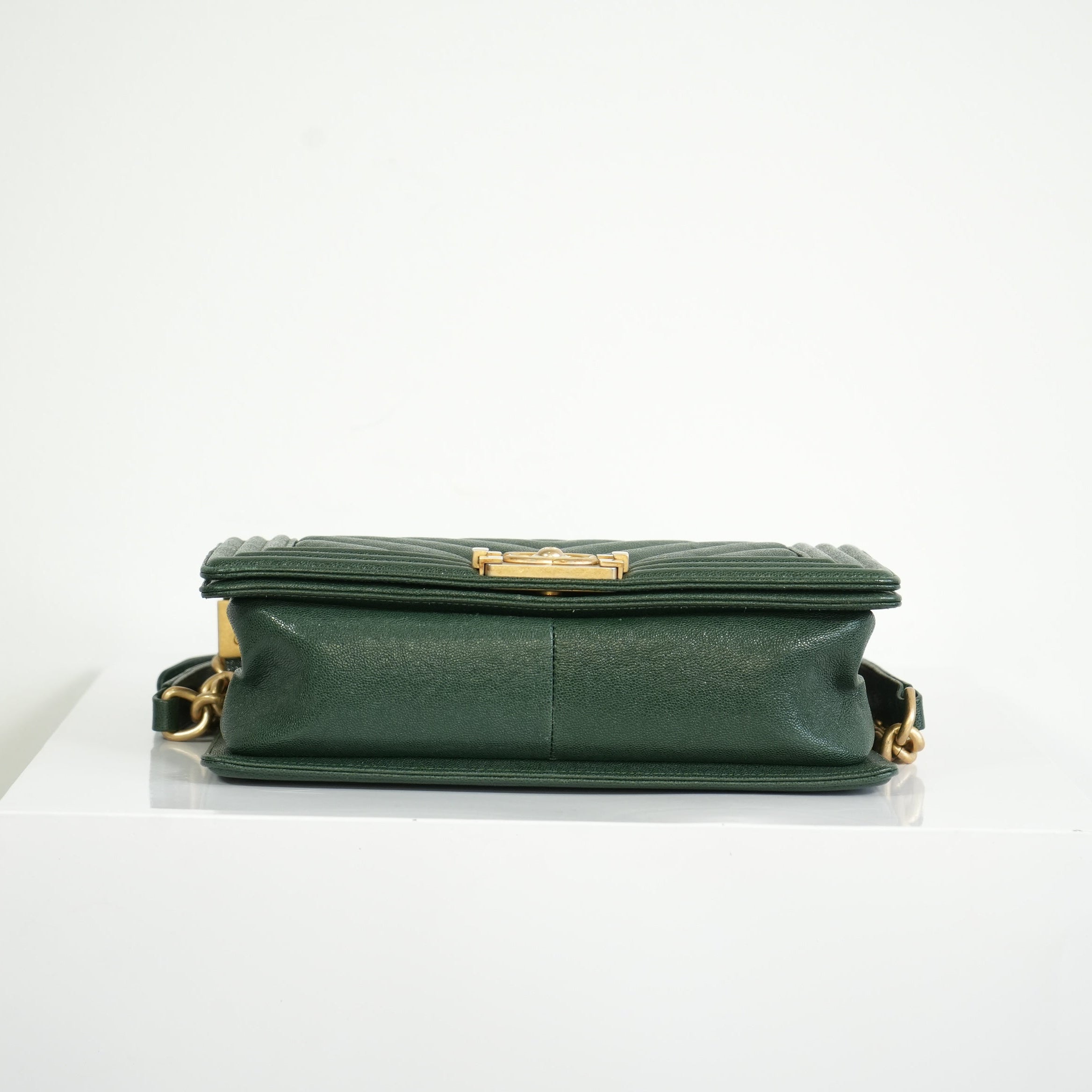Chanel Dark Green Boy Bag