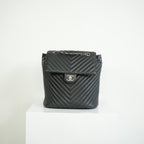 Chanel Black Chevron Lambskin Backpack