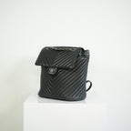 Chanel Black Chevron Lambskin Backpack