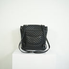 Chanel Black Chevron Lambskin Backpack