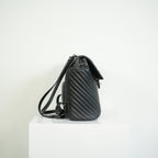 Chanel Black Chevron Lambskin Backpack